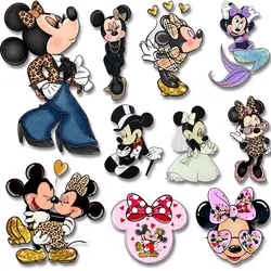 Cartoon Cute Mickey Minnie druk termotransferowy naszywki na odzież koszulka DIY na kurtki torby skarpetki poduszka aplikacja dekoracyjna