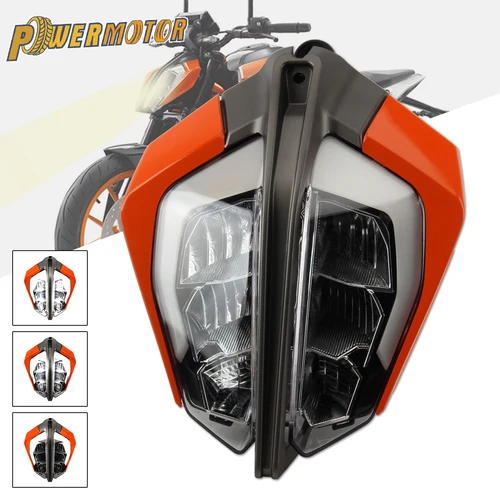 Imagen 1 del producto Faros delanteros LED para motocicleta, Panel lateral de luz delantera, carenado para KTM DUKE 390, conjunto de faros, accesorios de iluminación para Moto, reajuste