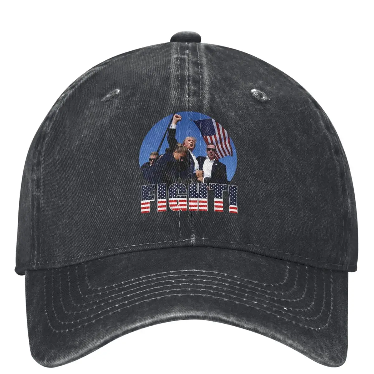 

Trump For President Baseball Cap Unisex Style Distressed Washed Snapback Cap Failed Shot Trump Fight Outdoor Adjustable Hats Cap