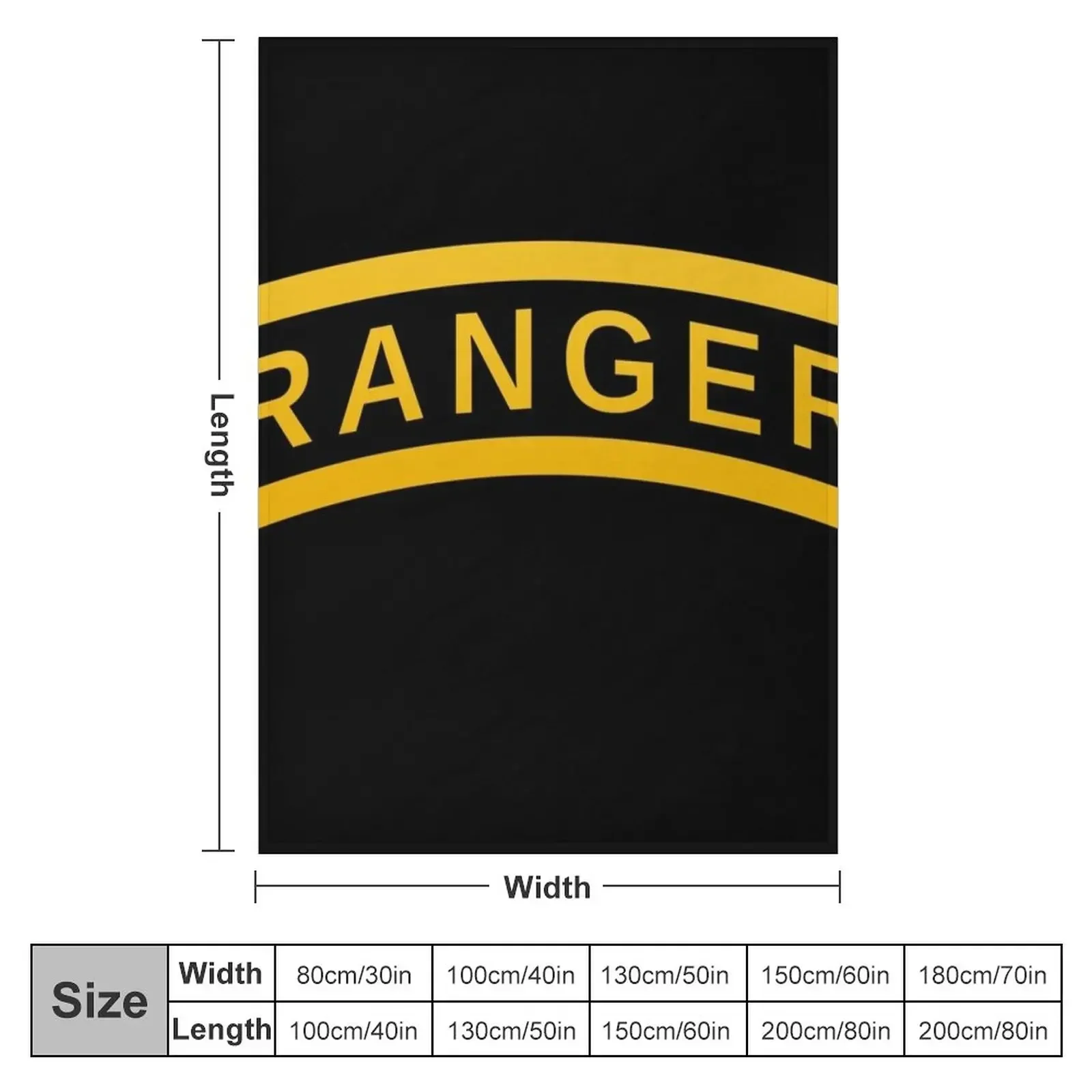 Estados Unidos Throw Blanket para Turista, Ranger Tab, Heavy Throw Blankets