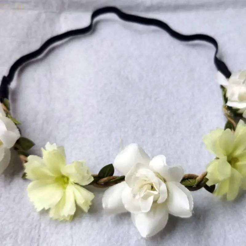 

573B Flower Headbands Women Bride Flower Crown For Wedding Party Supply Floral Garlands Crown Hair Wreath Floral Headbands