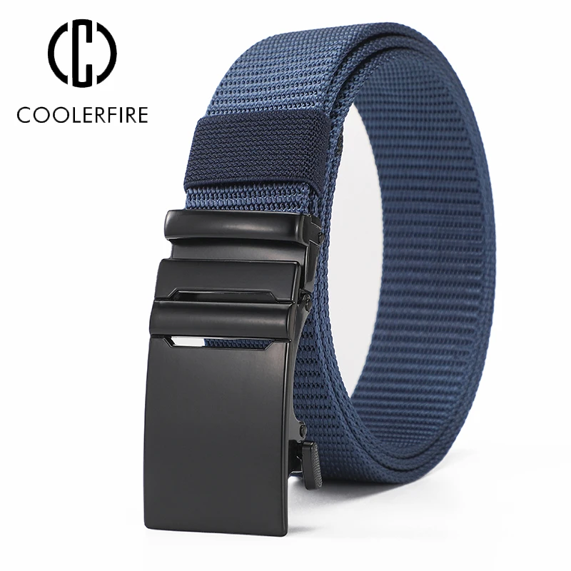 

Man Nylon Canvas Webbing Belt Men's Fabric Belt Casual Fashion Automatic Buckle Designer for Jeans Men's Tactical Strap ZX012