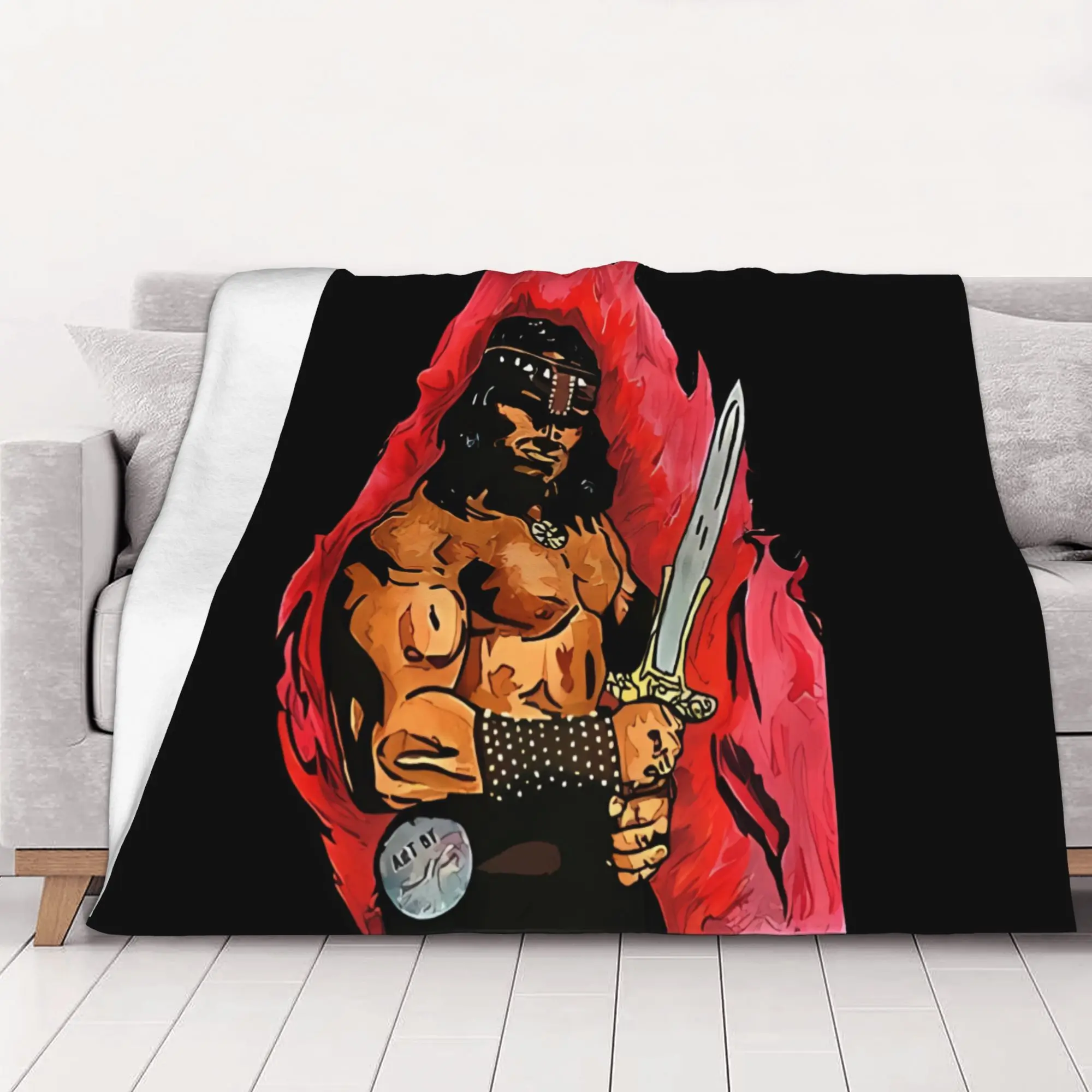 1PC Conan Conan the Barbarian home room decorations Winter Blankets for Adults Bedding Home Interior Sofa Knee