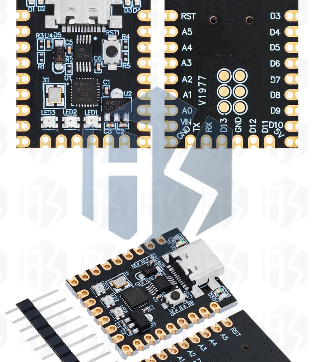 Für Arduino Nano Mini Ultra Kleine Type-C Entwicklungsplatine ATmega328P Chip CH340 Serieller Anschluss – Detail 11