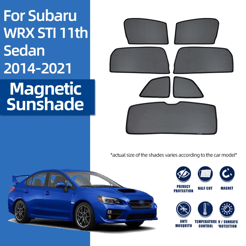 

For Subaru WRX STI VA Sedan 2015-2020 Magnetic Car Sunshades Front Rear Windshield Frame Curtain Side Window Sun Shade Shield