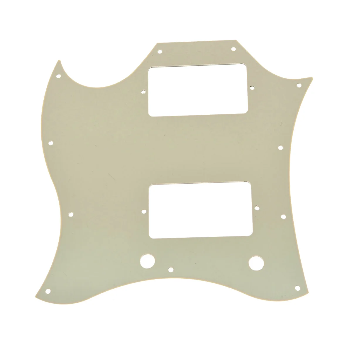 KAISH SG Standard Full Face Guitar Pickguard Scratch Plate Light Cream with Screws