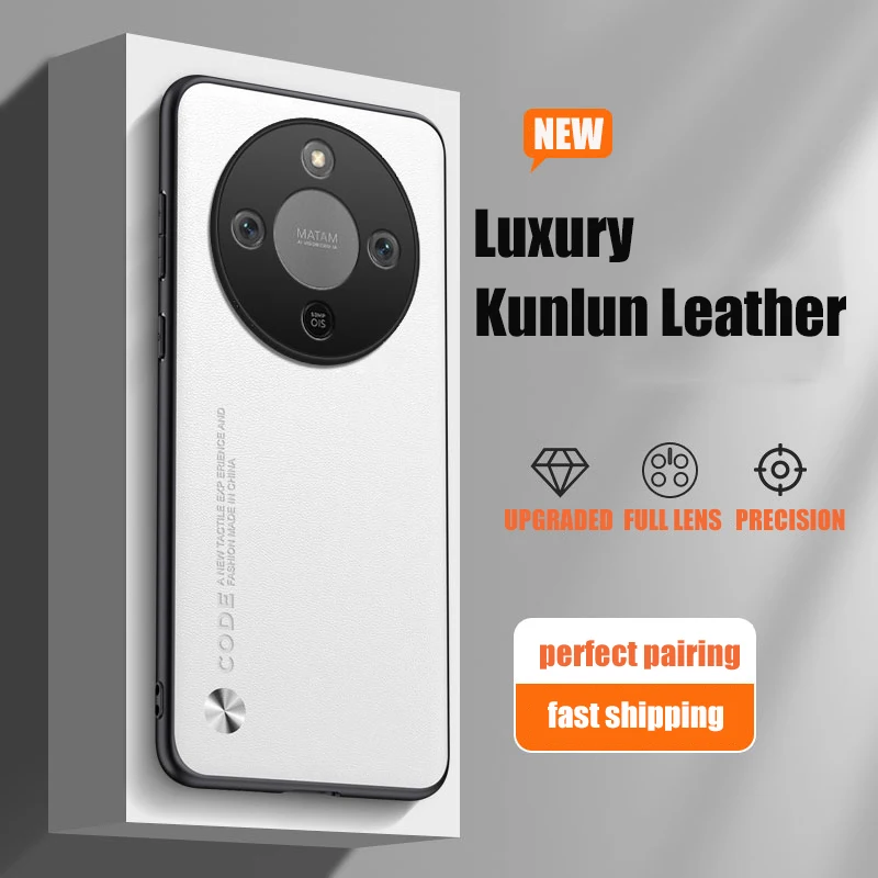 Para honra x70 caso de luxo couro do plutônio capa traseira x70i x60pro x9c silicone à prova de choque proteção completa telefone fundas