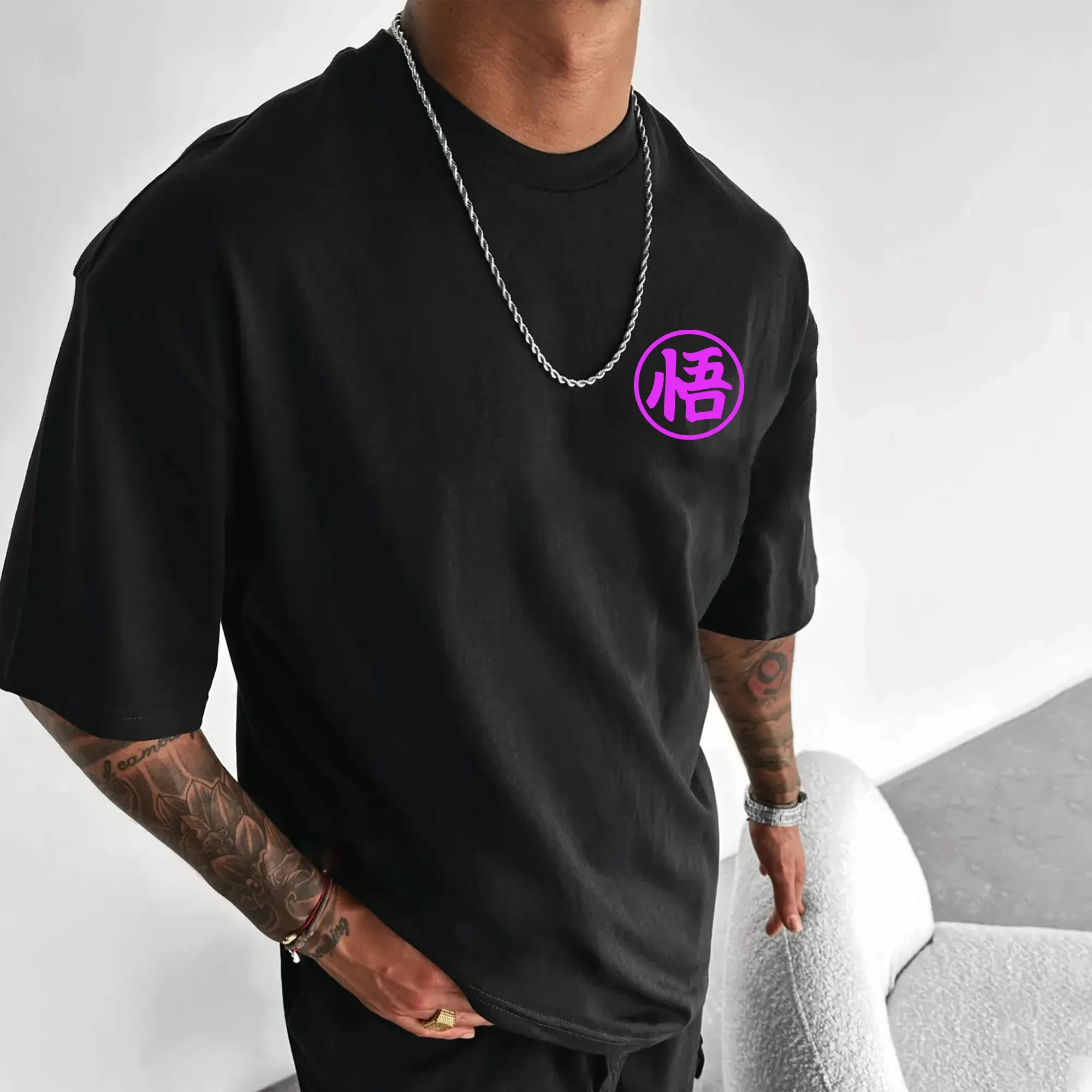 Dragon Ball Animation GOKU Vegeta Camiseta estampada tendência de verão moda solta masculina e feminina gola redonda algodão manga curta