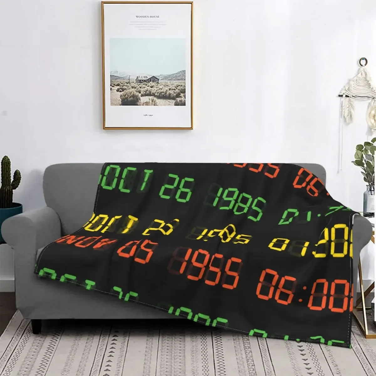 

Time Circuits Back To The Future Flannel Throw Blankets Blankets for Bedding Bedroom Super Warm Bedding Throws