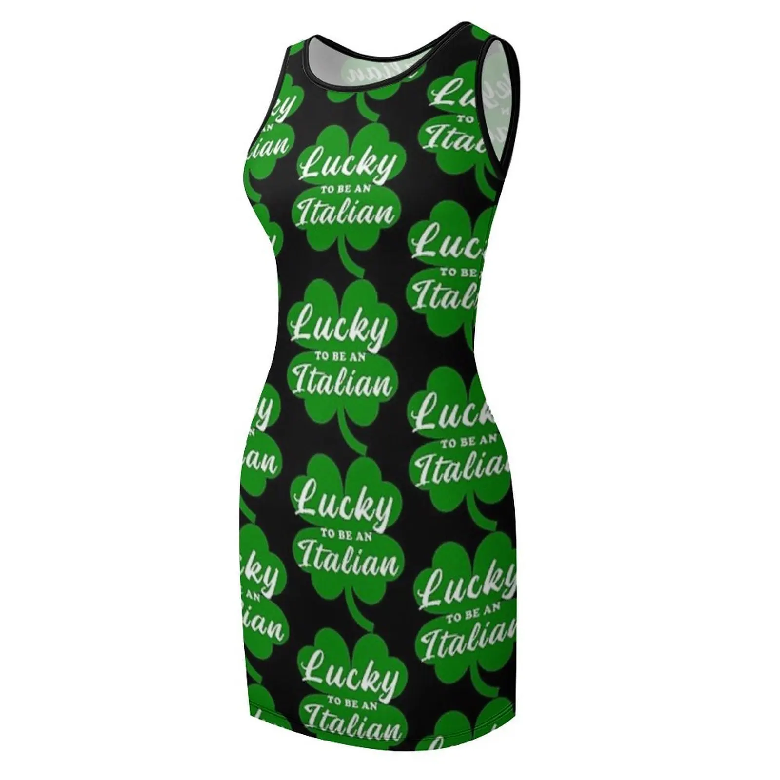 فساتين صيفية بدون أكمام من St patricks يوم الحظ الإيطالي للنساء 2025 فستان ضيوف الزفاف 2025 فستان نسائي صيفي #4
