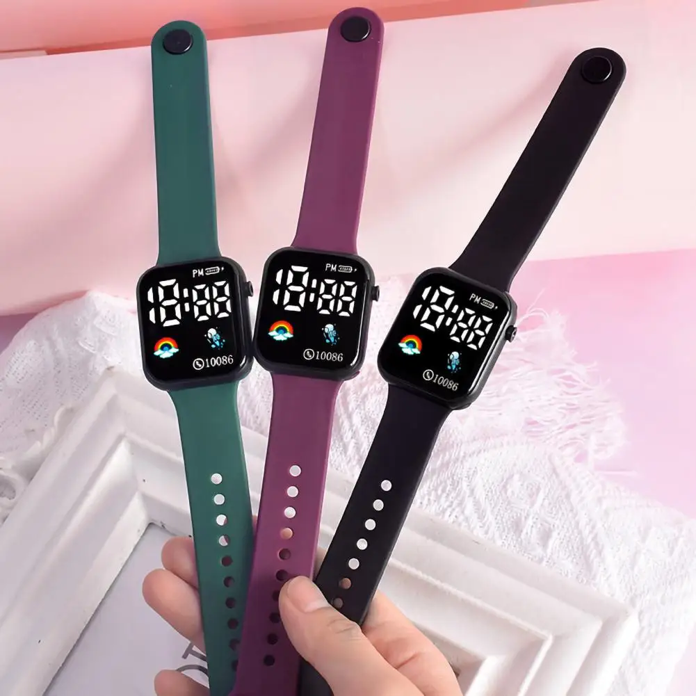 

New Fashion Electronic Watch for Men Wowen Digital Kid Watch Electronic LED Wristwatch Sport Waterproof Watches Non Rechargeable