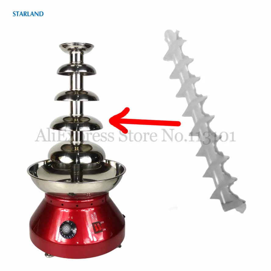 Длинный резьбовой вал, запасная часть, спиральный стержень для шоколадного фонтана, для пятислойного оборудования, аксессуары