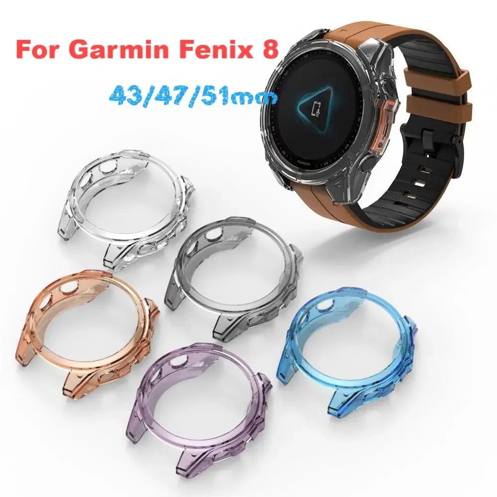 TPU Case For Garmin Fenix 8 43mm 47mm 51mm Protector Samrt Watch Strap Shell Fenix8 Cover Bumper Skin Shell Accessories