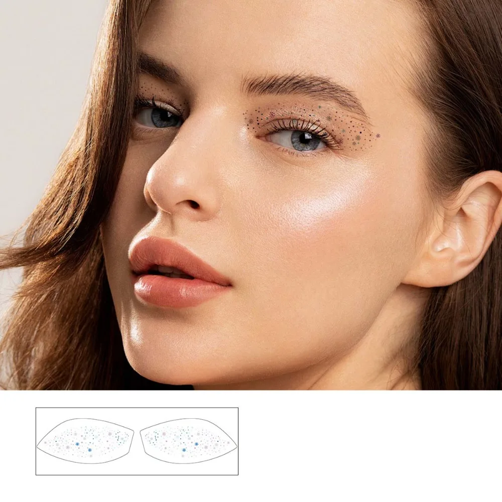 

DIY Bronzing Face Temporary Tattoo Star Dots Long Lasting Eye Shadow Freckle Tattoo Freckle Makeup Convenient