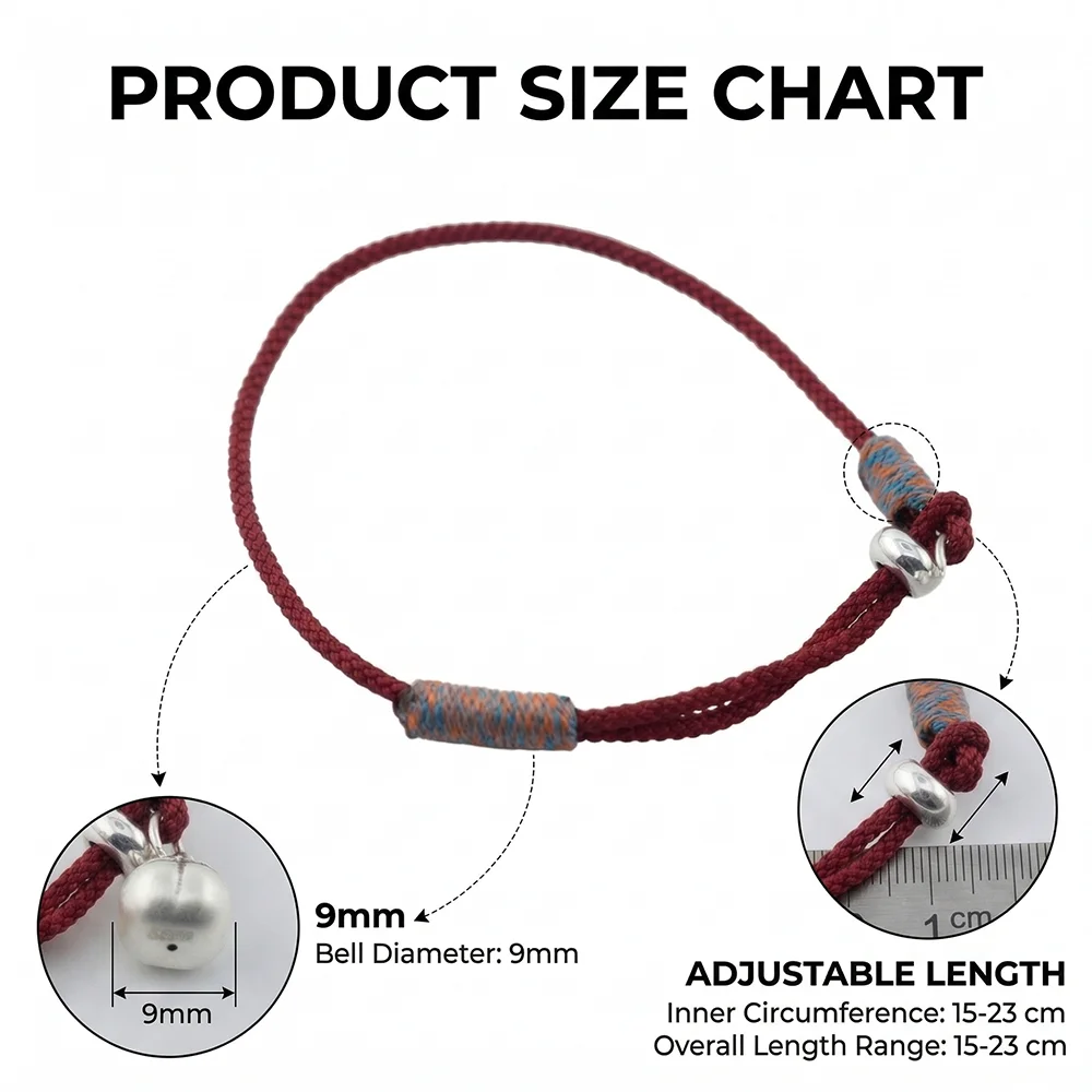 La Monada Red Thread For Hand 925 Sterling Silver Bracelets Women String Silver 925 Women Bracelet Blessing Persimmon