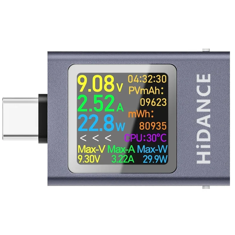 13 in 1 USB Type-C PD3.1 Tester DC Power Meter 4.5-50V 12A Digital Voltage Current Analyzer Fast Charging Monitor Tool