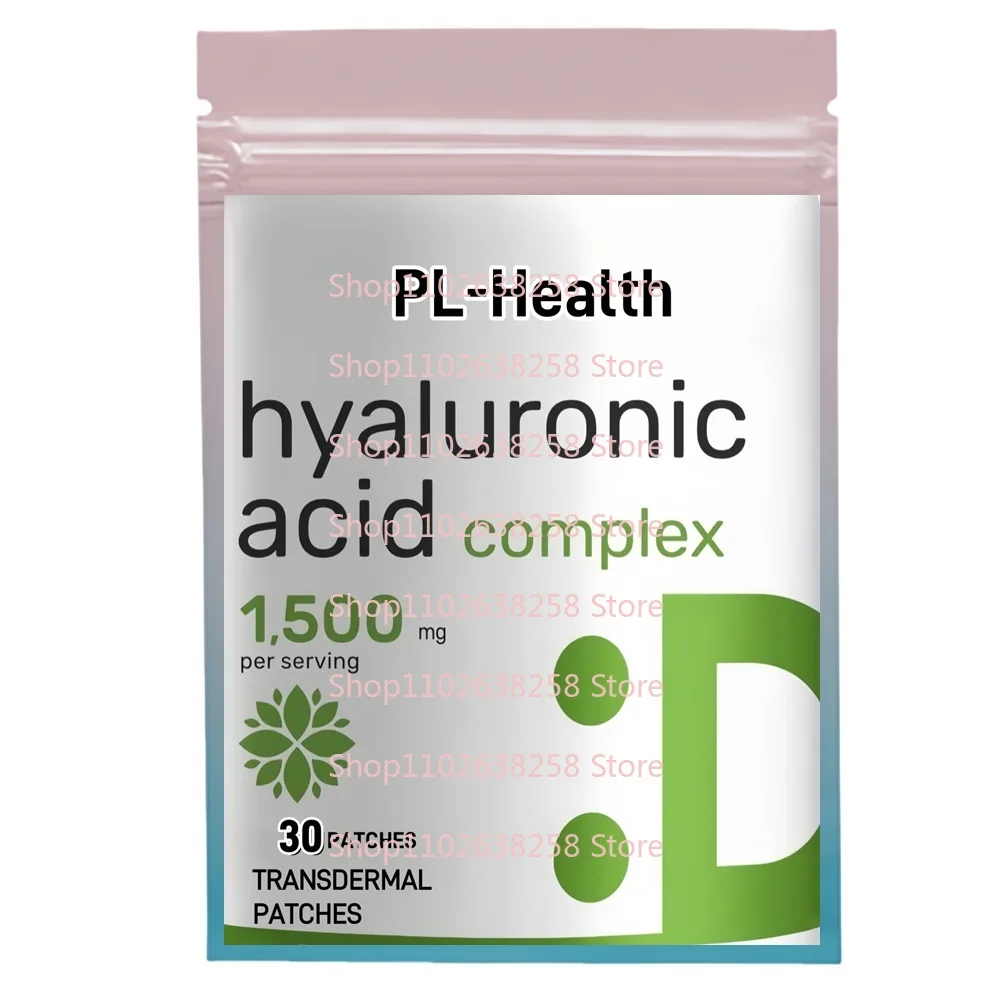 

30 Patches Hyaluronic Acid Transdermal Patches with Vitamin C Supports Healthy Joints, Bones, Connective Tissue, Skin Hydration