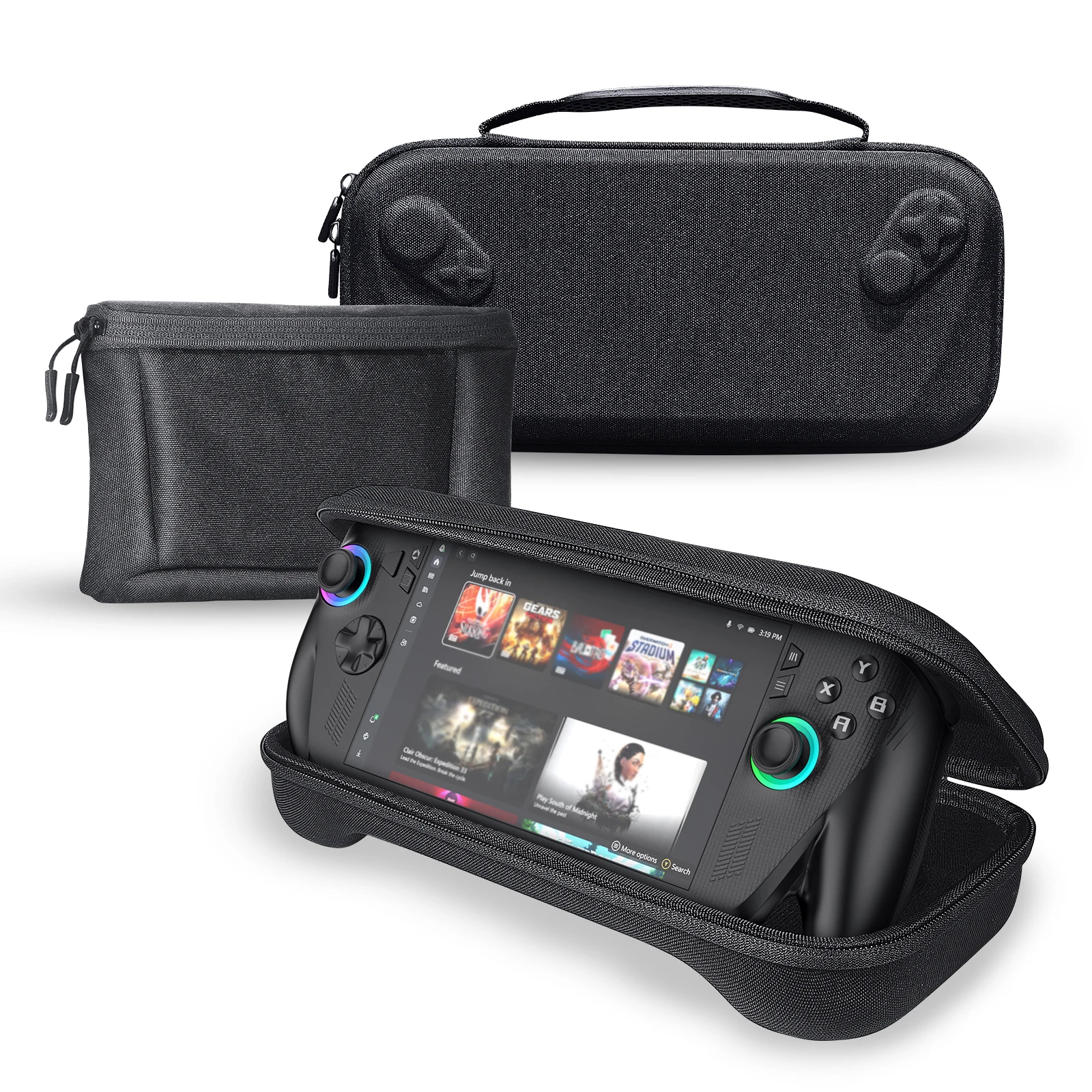 Sacs de rangement portables 2 en 1 en tissu Oxford + mallette de transport EVA, sacs de rangement antichoc pour Console de jeu, sac organisateur Anti-chute pour ROG XBOX Ally X