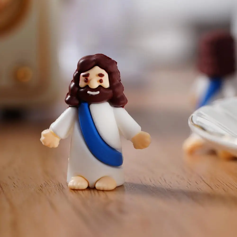 1pcs Brand-new Mini Jesus Statue Easter Decoration Jesus Toys Figure Christ Religious Savior Jesus Doll Easter Supplies