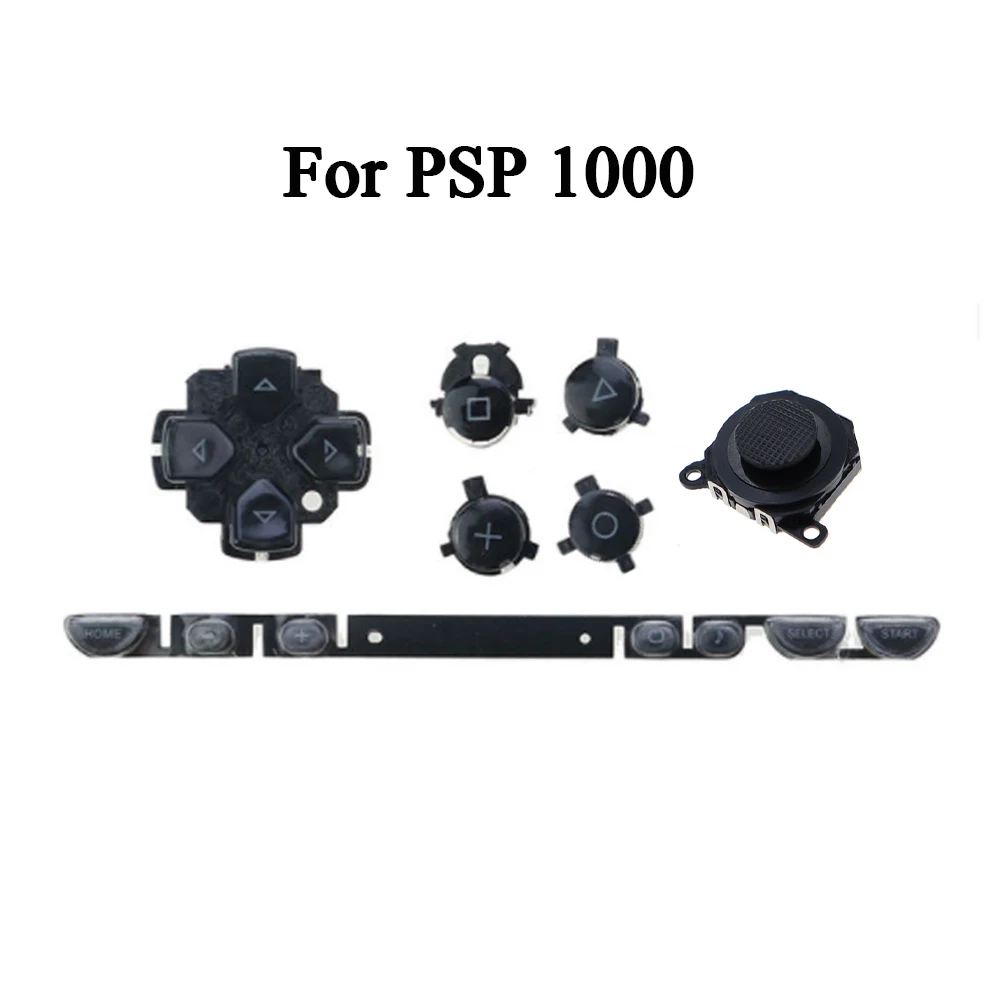 1 مجموعة اليسار اليمين المنزل بدء لوحة المفاتيح مجموعة أزرار عدة استبدال ل PSP 1000 2000 3000 عصا التحكم التناظرية زر وحدة الاستشعار