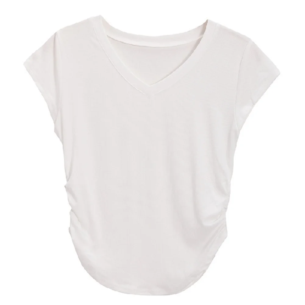 

Short Sleeved Shirt V-Neck T-Shirt Casual Events Everyday Casual Clothing Fashionable Short Sleeve For Everyday Wear