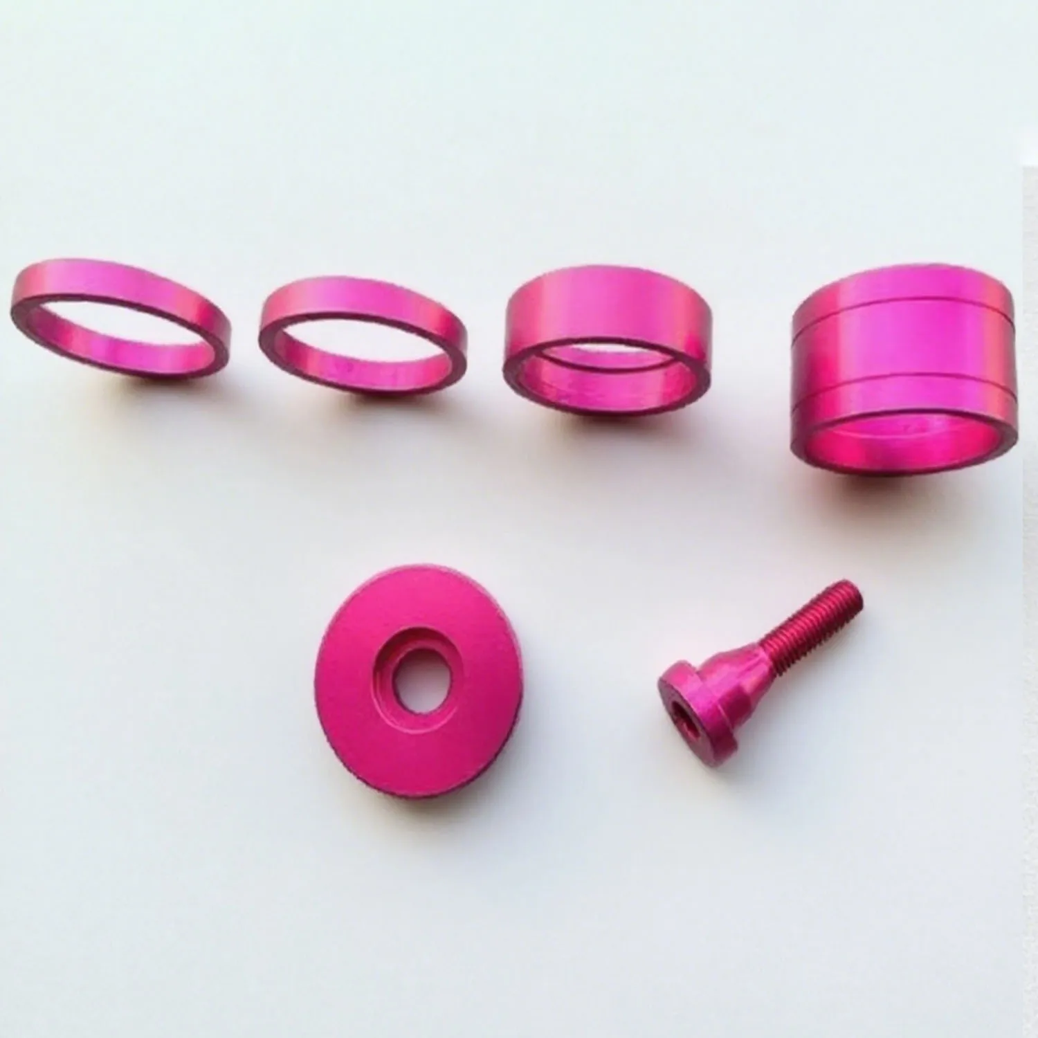 Bicycle Headset Spacer 5mm 10mm 20mm Headset Top Cap bolts Alloy Aluminum Made CNC colorful bike parts