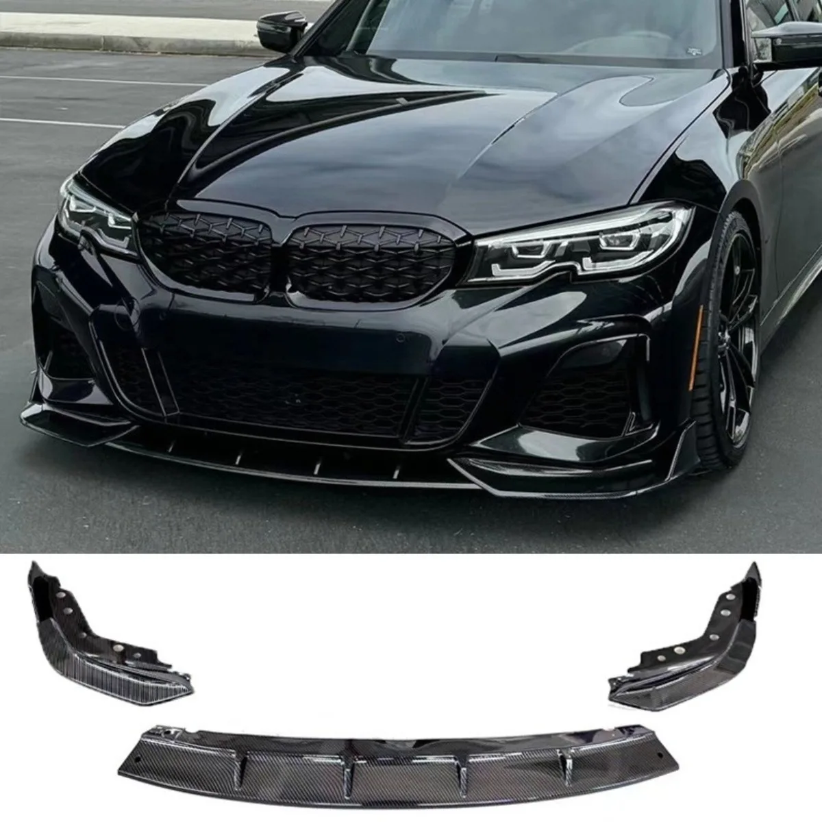 

For BMW 3 Series 325 G20 G28 Car Front Bumper Spoiler Lip Diffuser Modification Part Bumper Guard Protector Car Accessories