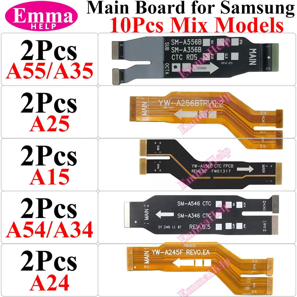 10Pcs Mix Mainboard Flex Cable Motherboard Dock For Samsung S20 S21 S23 Plus Ultra A21S A51 A33 A52 A72 A70 Connector Main Board image 5
