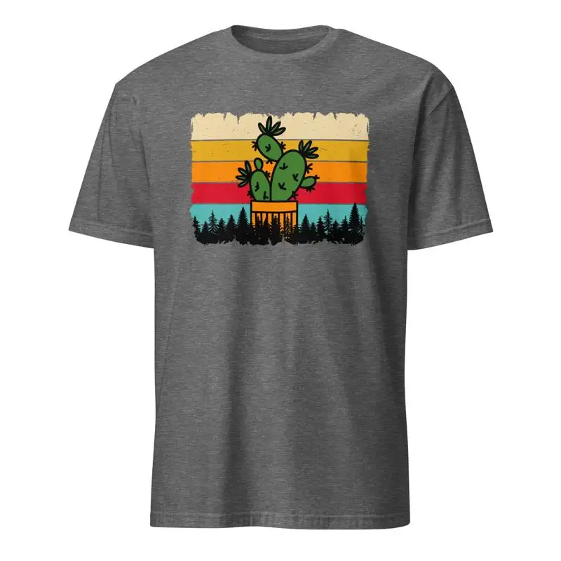 Retro Cactus Unisex T-Shirt, sunset desert sand plant dunes vintage