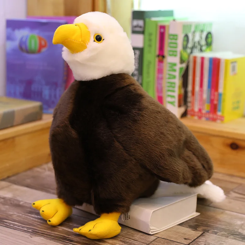 

31cm Plush Toys Soft Bird Simulation Lifelike Bald Eagle Stuffed Animals Doll Birthday Christmas Gifts for Kids