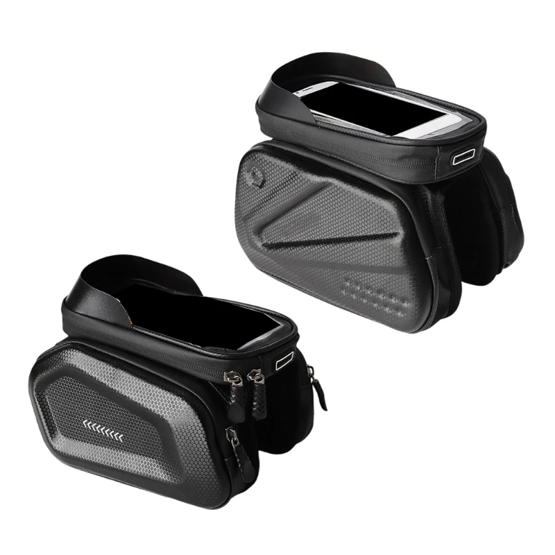 

Bicycles Front Top Tube Pouches Panniers Phone Mount Holder Handlebars Phone Bag with Touch Screens Phone Holder Pouches