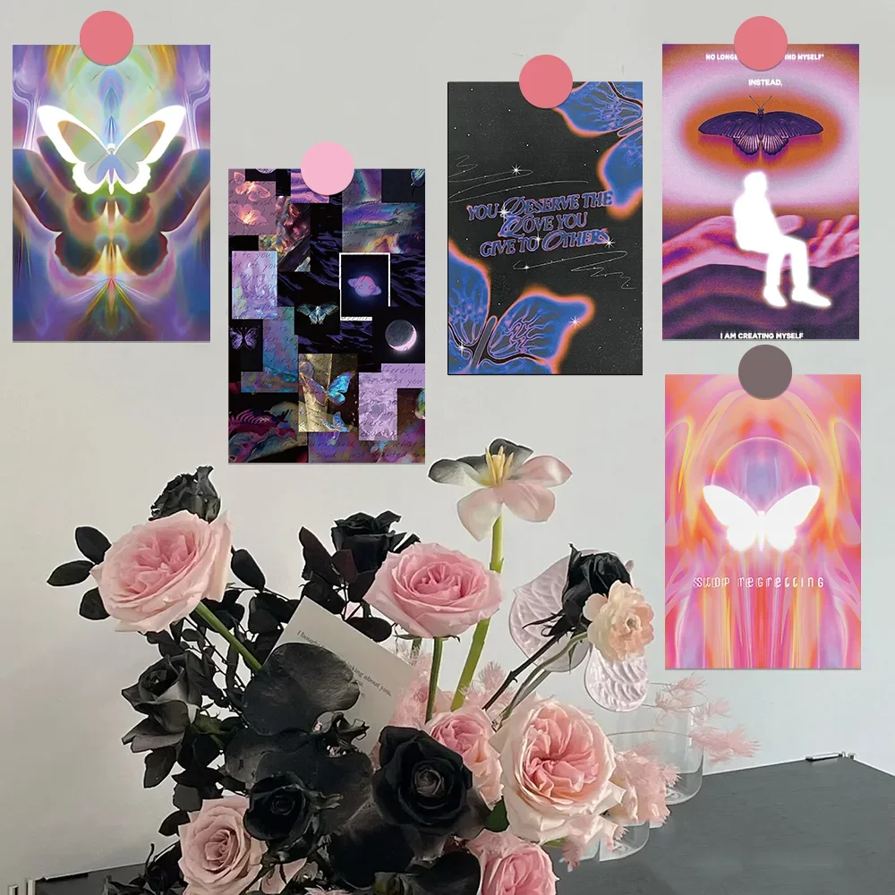 10 قطع من بطاقات بريدية على شكل فراشة مخدرة لغرفة النوم وغرفة النوم وديكور سطح المكتب وبطاقة رسائل هدية إبداعية