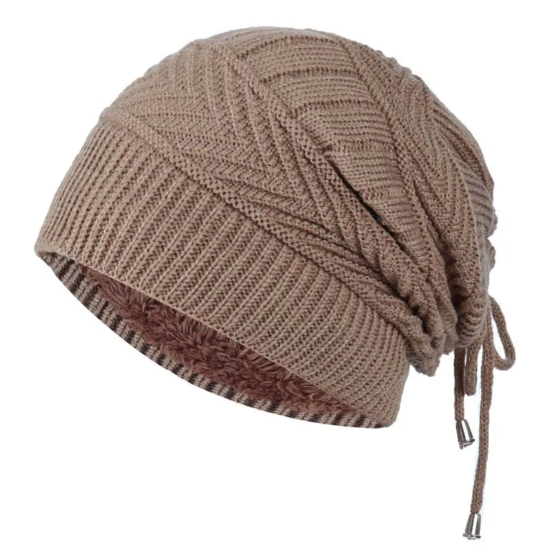 Chapeau d\'hiver en laine plissée pour femme, chapeau chaud, polyvalent, tricoté, en peluche, pour l\'extérieur