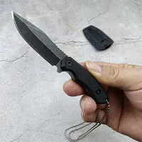 Tactical Small Straight Knife 8Cr13Mov Fixed Blade G10 Handle and Kydex Sheath Outdoor Survival Camping EDC Hunting Utility Tool