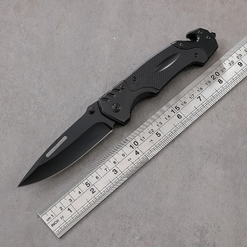 Coltello da sopravvivenza tattico in acciaio inossidabile Coltello pieghevole da campeggio esterno Coltello tascabile EDC multifunzionale Comodo coltello da pesca