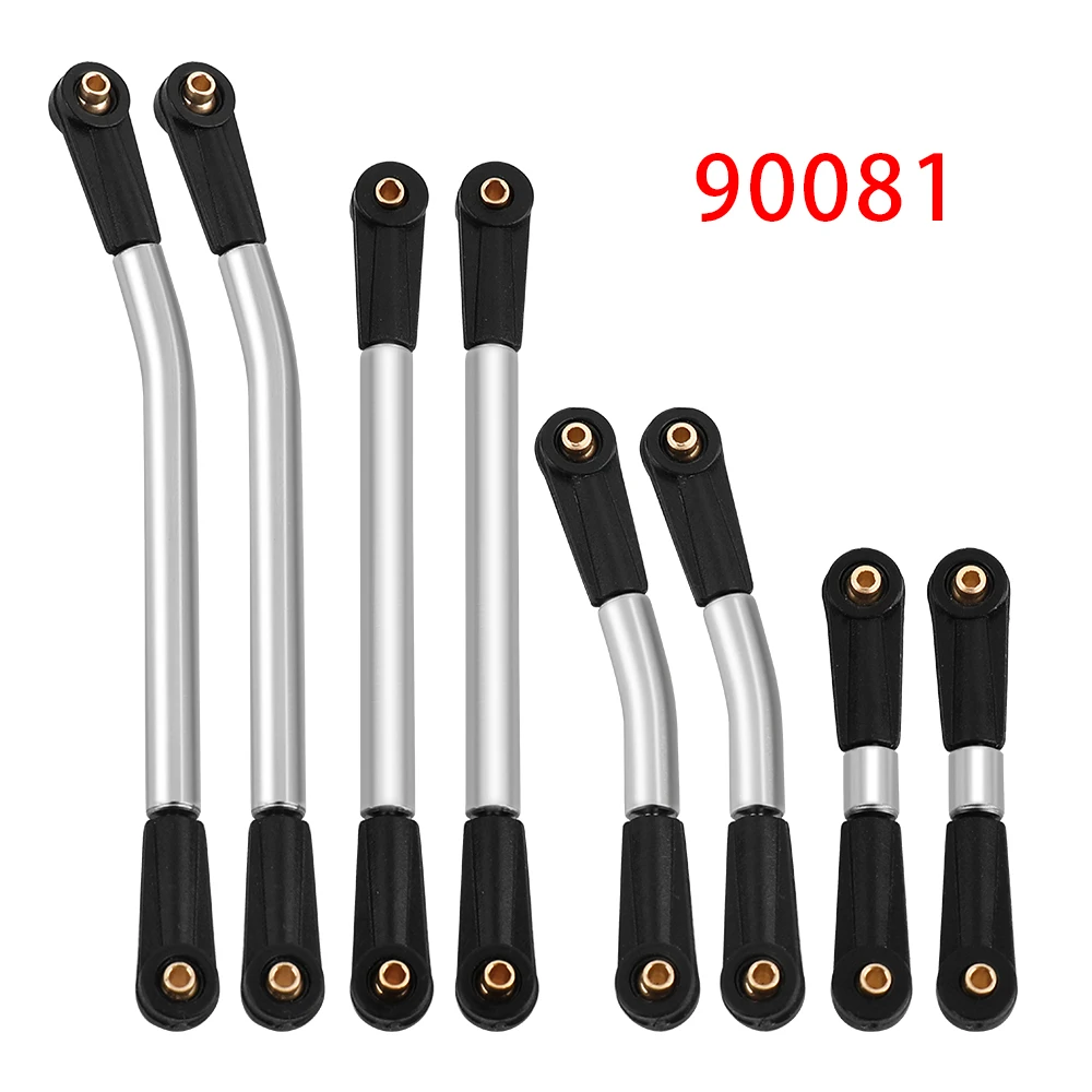 3 Types Stainless Steel Chassis Linkage Rod Full Set Fit RC C10 AXI00005 90081 Mini Crawler Car Suspension Upgrade Replacement