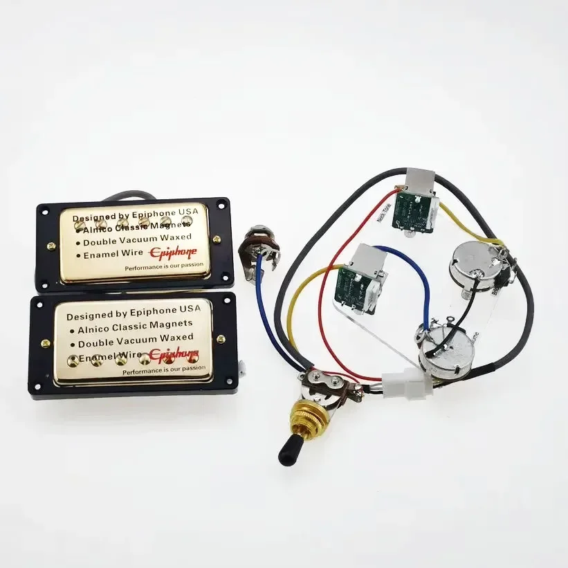 Guitar Pickups LP Standard Humbucker Pickups 4C with 2V2T Push Pull Wiring Harness