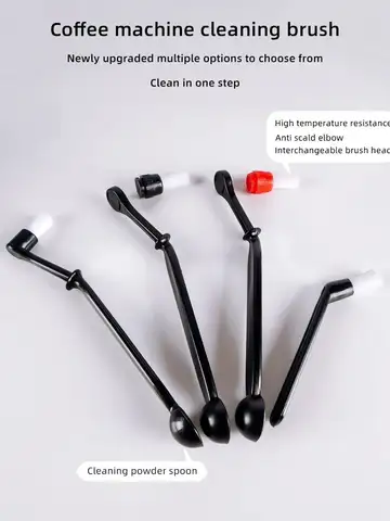 Detachable Brush Head High Quality Food Grade Plastics Coffee Cleaning Brush for Coffee Machine