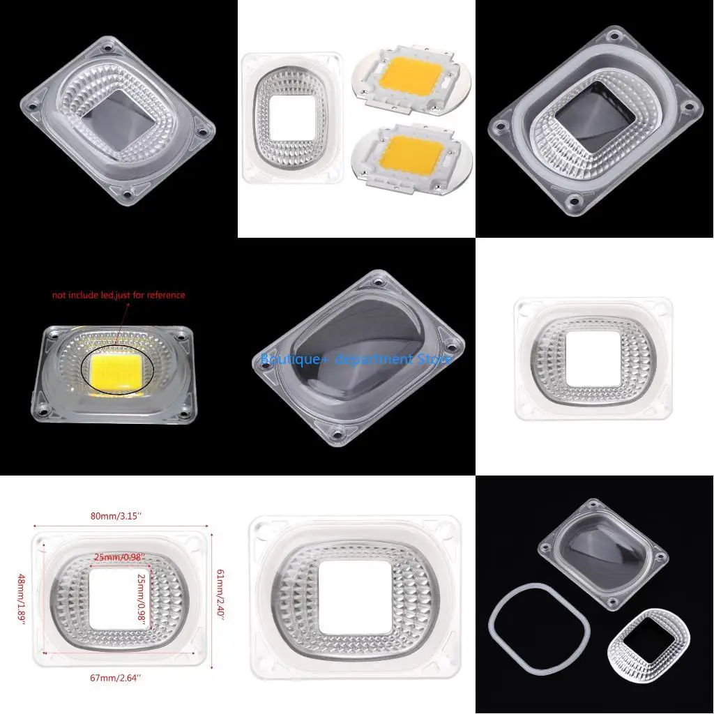 E1PD LED Lens Reflector for LED COB Lamps High Transmittance Floodlight Lamp DIY