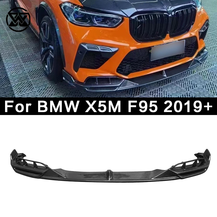 

Передний бампер для BMW X5M F95 2019 + Диффузор для губ из углеродного волокна, спойлер, защитная пластина, сплиттер, комплект кузова, автомобильные аксессуары