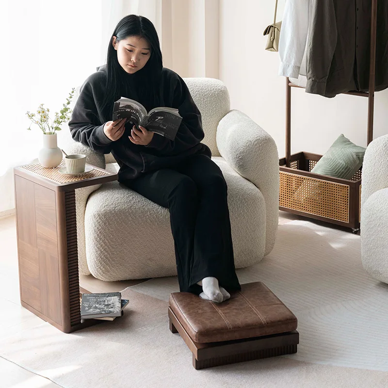 Solid wood bay window small tatami coffee table balcony  black walnut kang few sitting low table