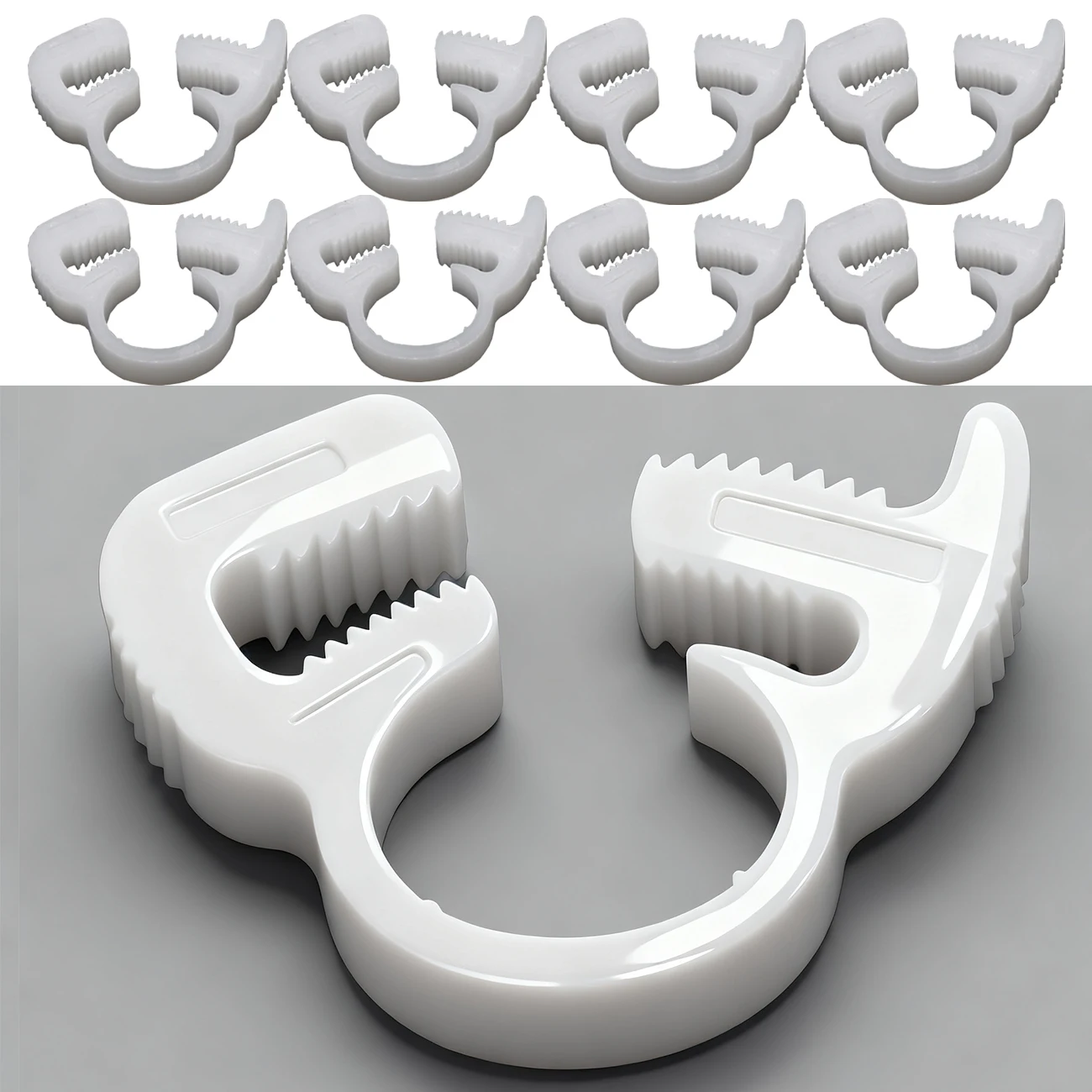 1/4'' Nylon Clamp fit 4/7mm Watering Hose Pipe Plastic Snap Ratchet Clip Garden Greenhouse Coolant Hose Pipe Silicone Tube