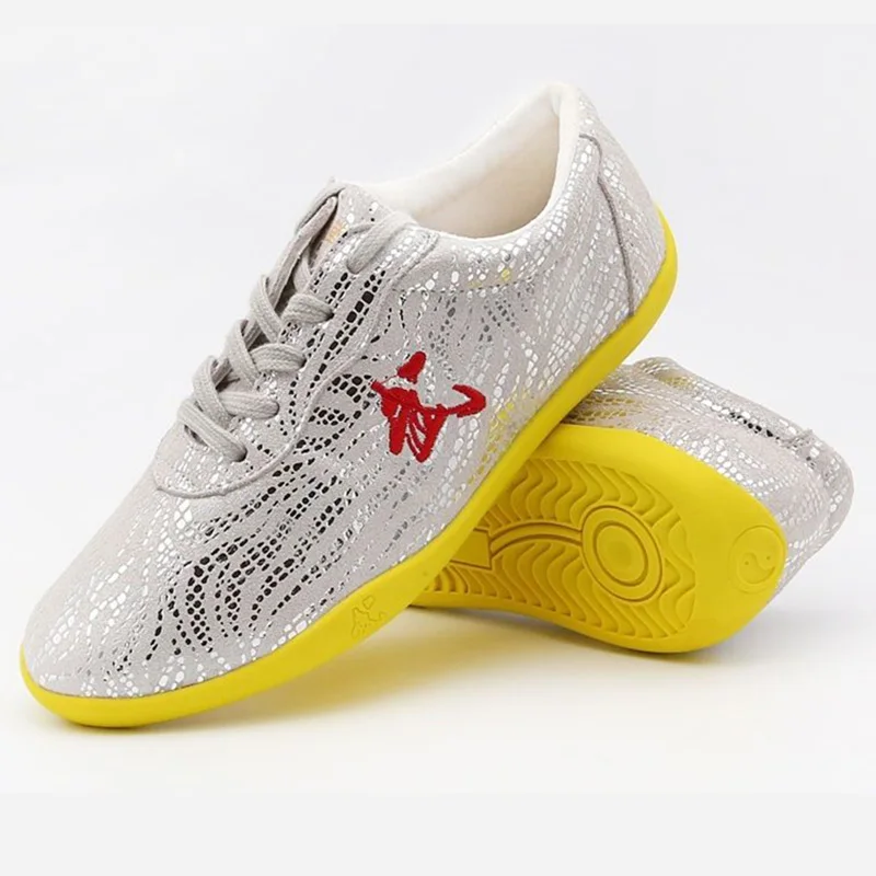 USHINE الأطفال النساء Taichi جلد طبيعي أحذية الكونغ فو فنون الدفاع عن النفس الأحذية النمط الصيني الجمباز أحذية Taolu أحذية الرجال #6