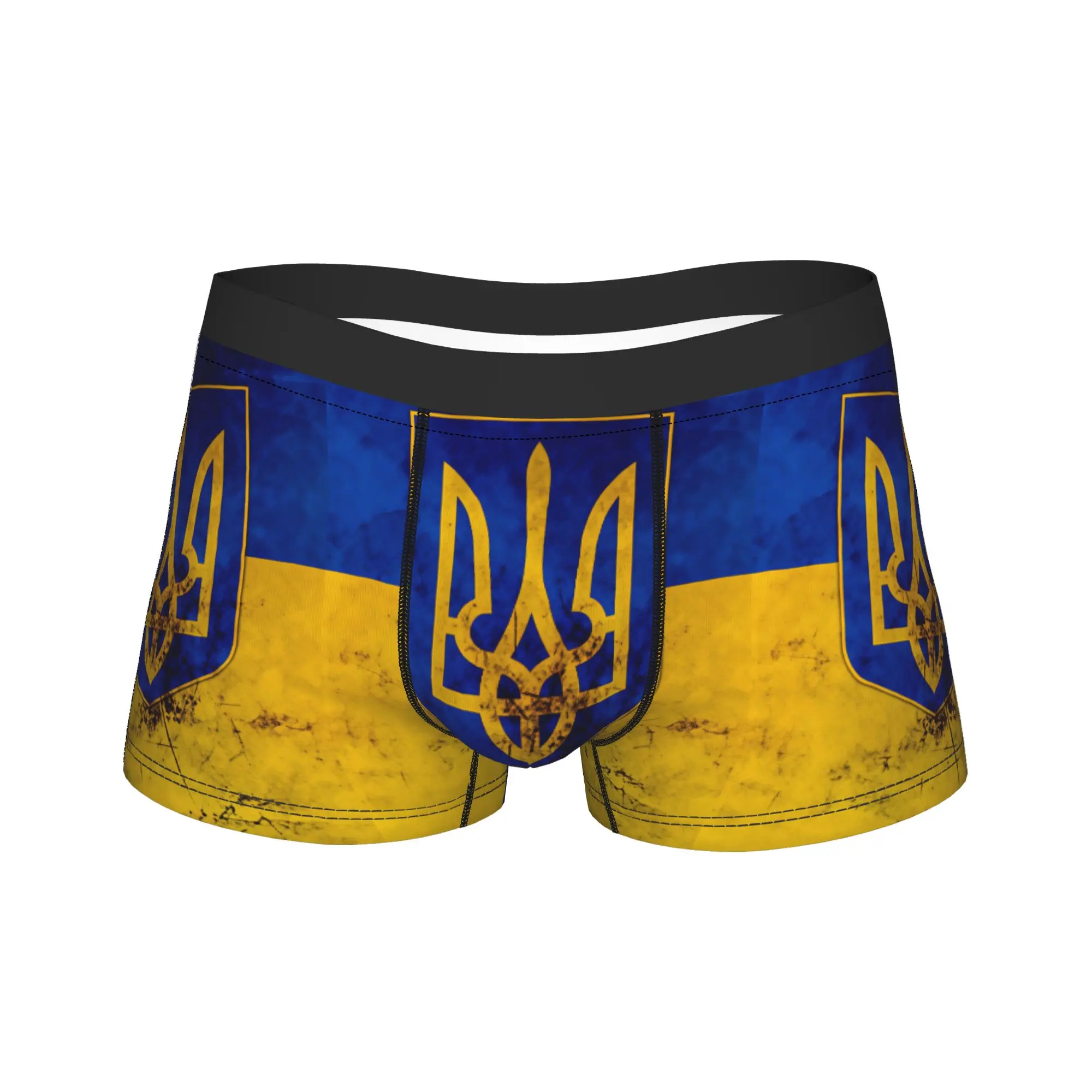Ukraine Flag Underwear  Novelty Underpants Custom DIY Shorts Briefs For Men Pouch Plus Size Trunk