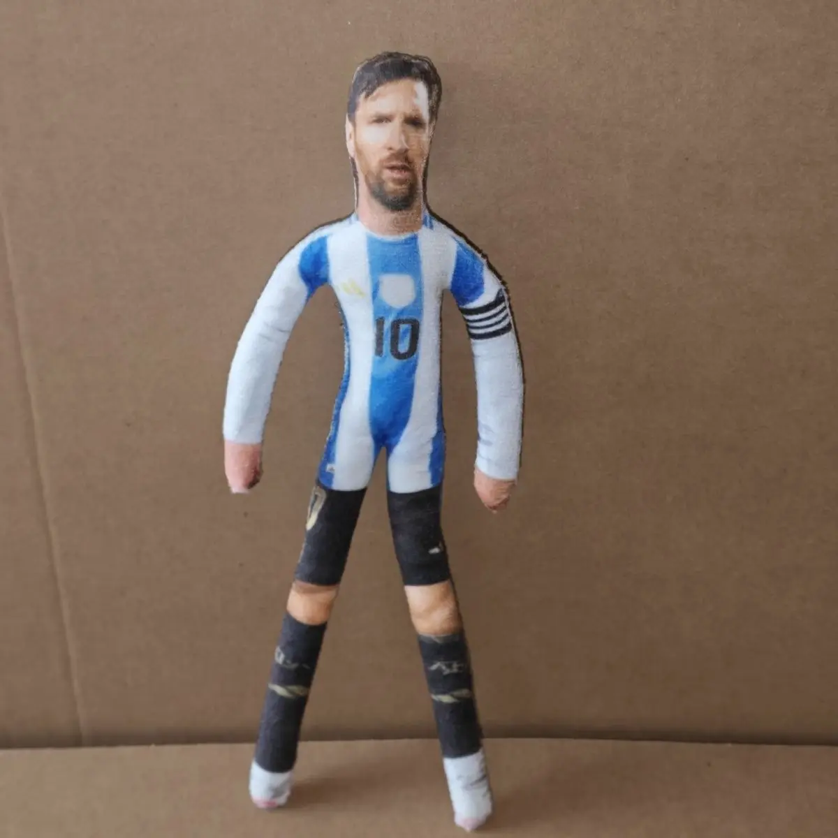 Soccer Player Long Shape Keychain Ronaldo Messi Neymar Soft Fabric Doll Ornament Football Fan Backpack Accessories Gift - view 3