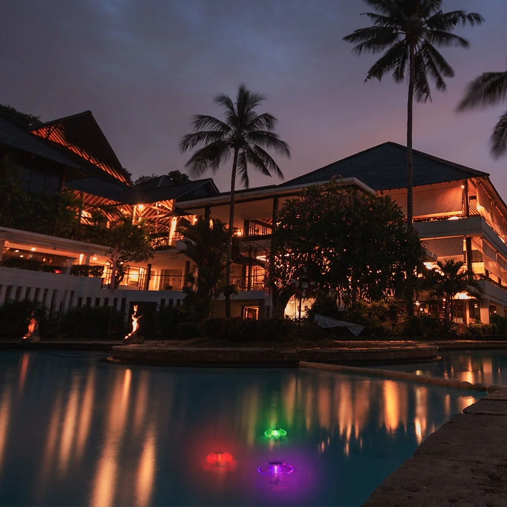 HFES RGB Solar Drijvend Licht Zwembad Decoratie Licht Nacht Drijvende Verlichting Lichtgevoel Automatische Sensor