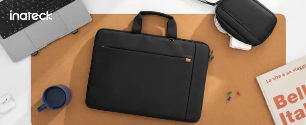 Inateck 15-15.6 Inch Laptop bag case Splash-proof Protector bag Briefcase with accessories bag, Black, LB02014-15_black