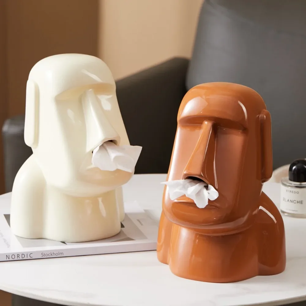 Moai Tissue Box for Living Room Daily Use Home Decor