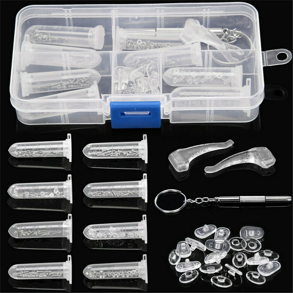 Herramienta De Reparacion Watch Glasses Repair Kit Repair Sunglasses Screws Nuts Pads Screwdriver Repair Tool Fast Drop Shipping