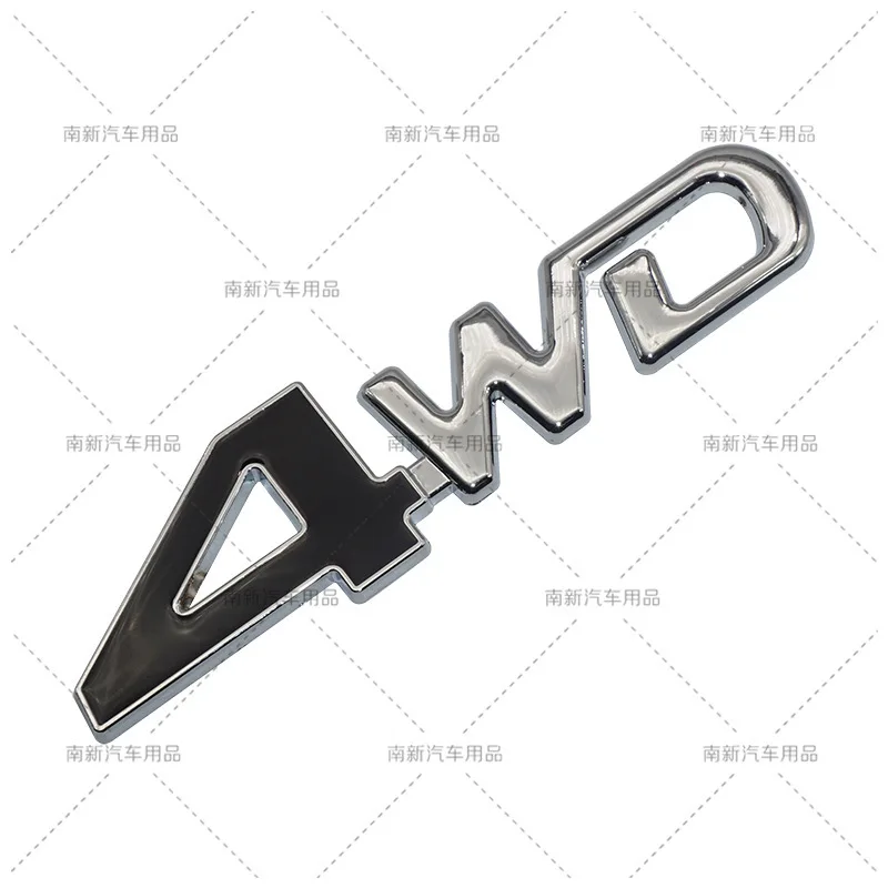 3D Metal 4WD Displacement Letter Emblem Rear Trunk Side Fender Badge Sticker Universal Offroad Car Styling Tuning